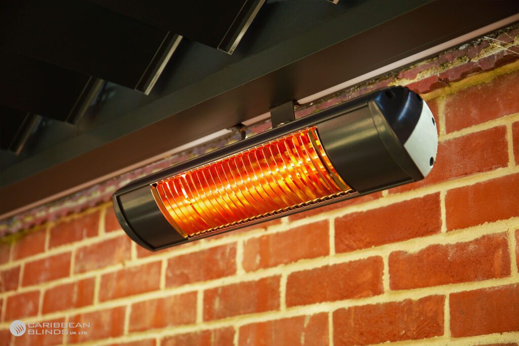 An infra-red heater for an outdoor garden pergola