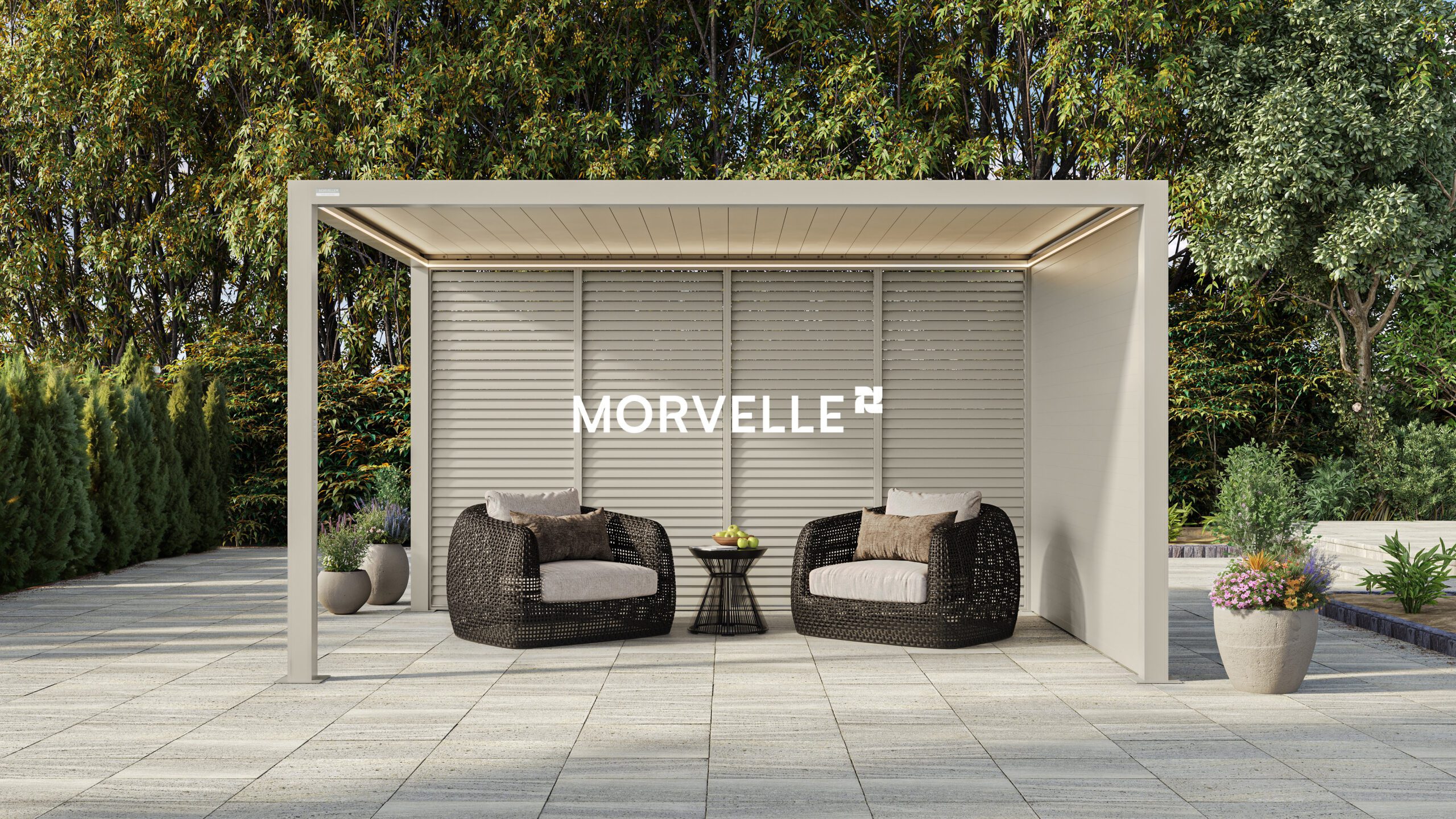 4th Image - Select A morvelle louvered roof pergola