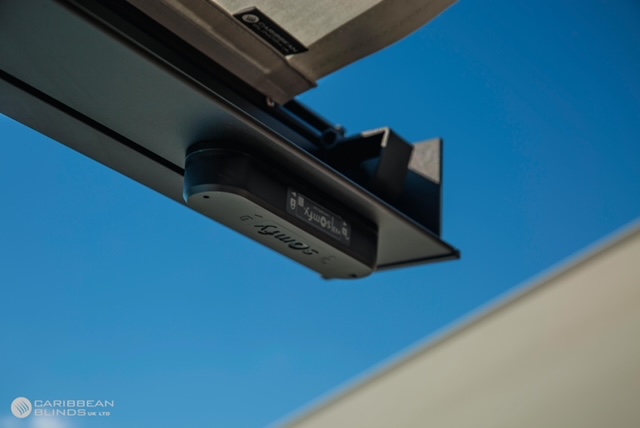 A close up of a Cuba patio awning