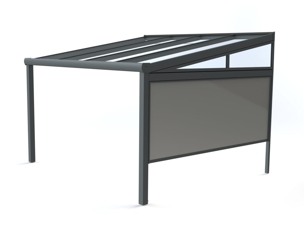 a rolldown zip screen for a pergola